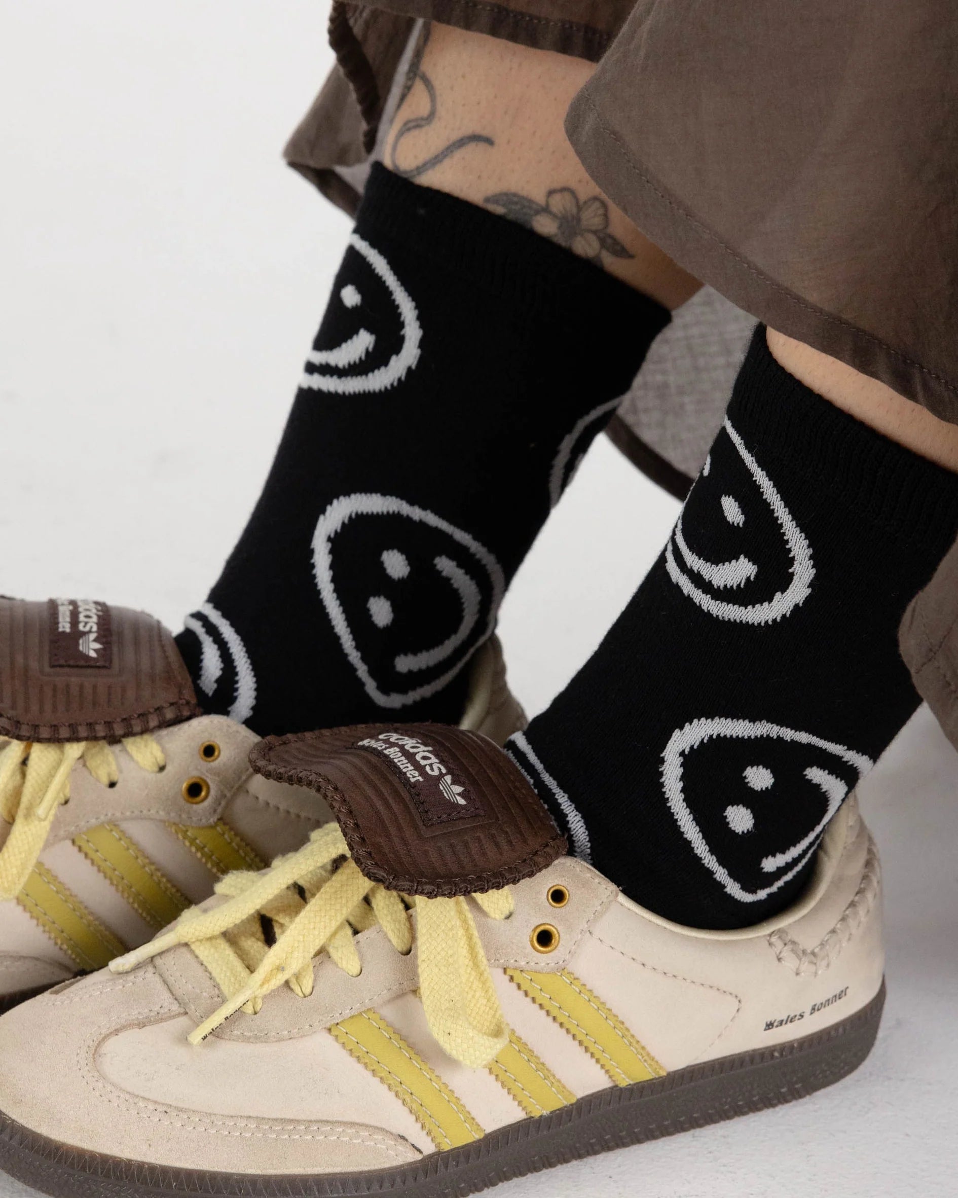 BAGGU Crew Sock - Black Happy