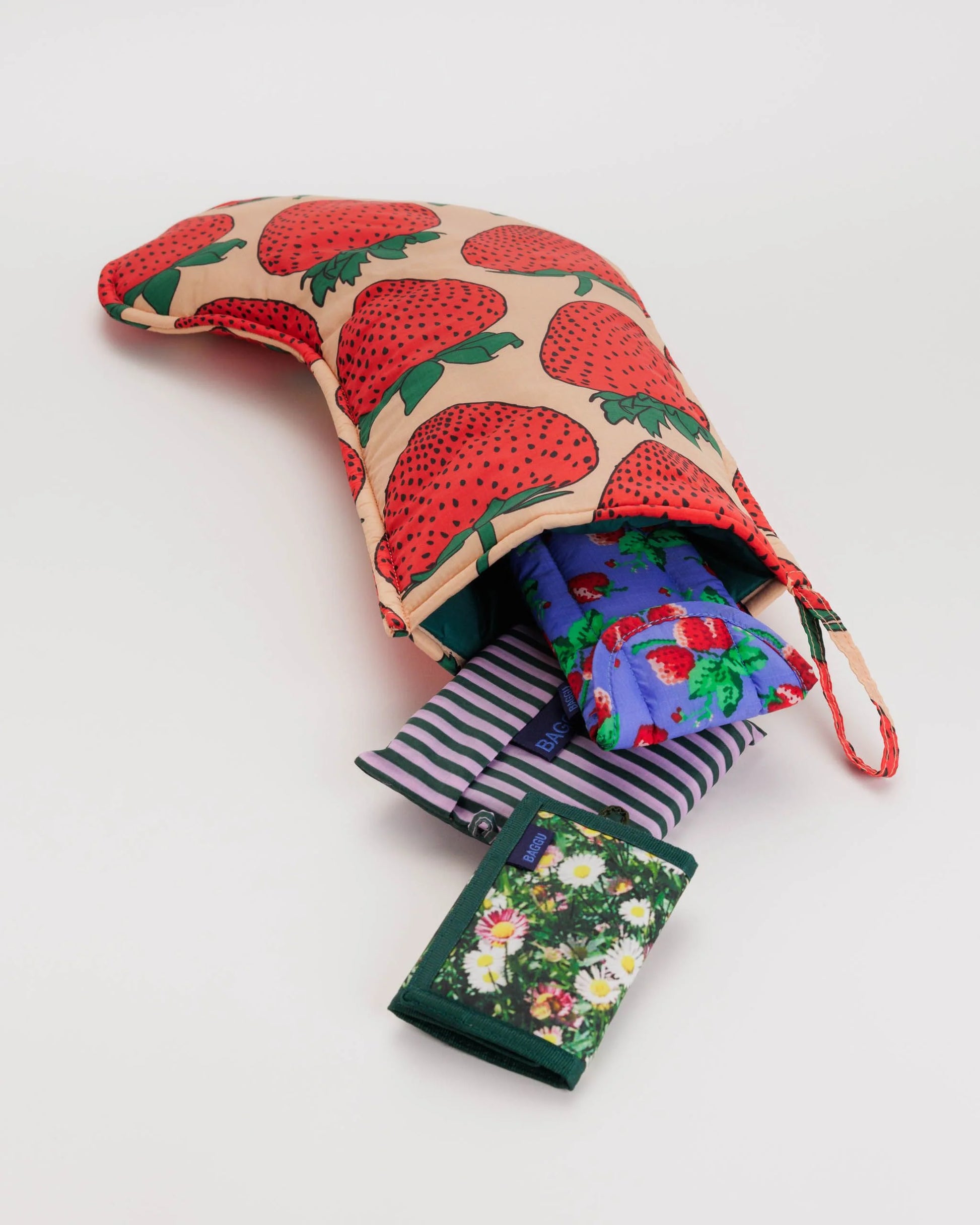 BAGGU Holiday Stocking - Strawberry Christmas Stocking Baggu   