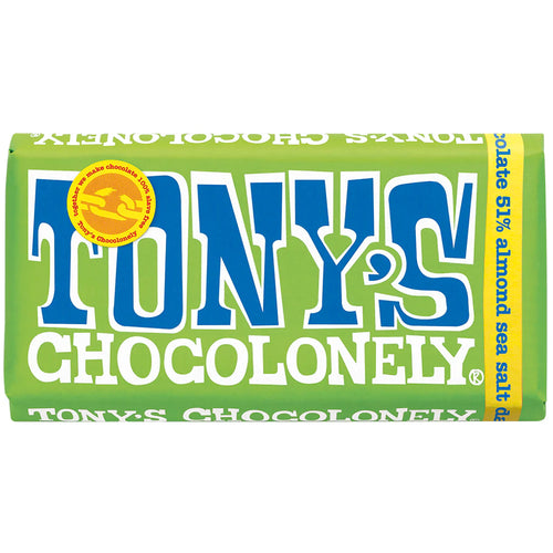 Tony's Chocolonely Dark Chocolate Almond Sea Salt 180g