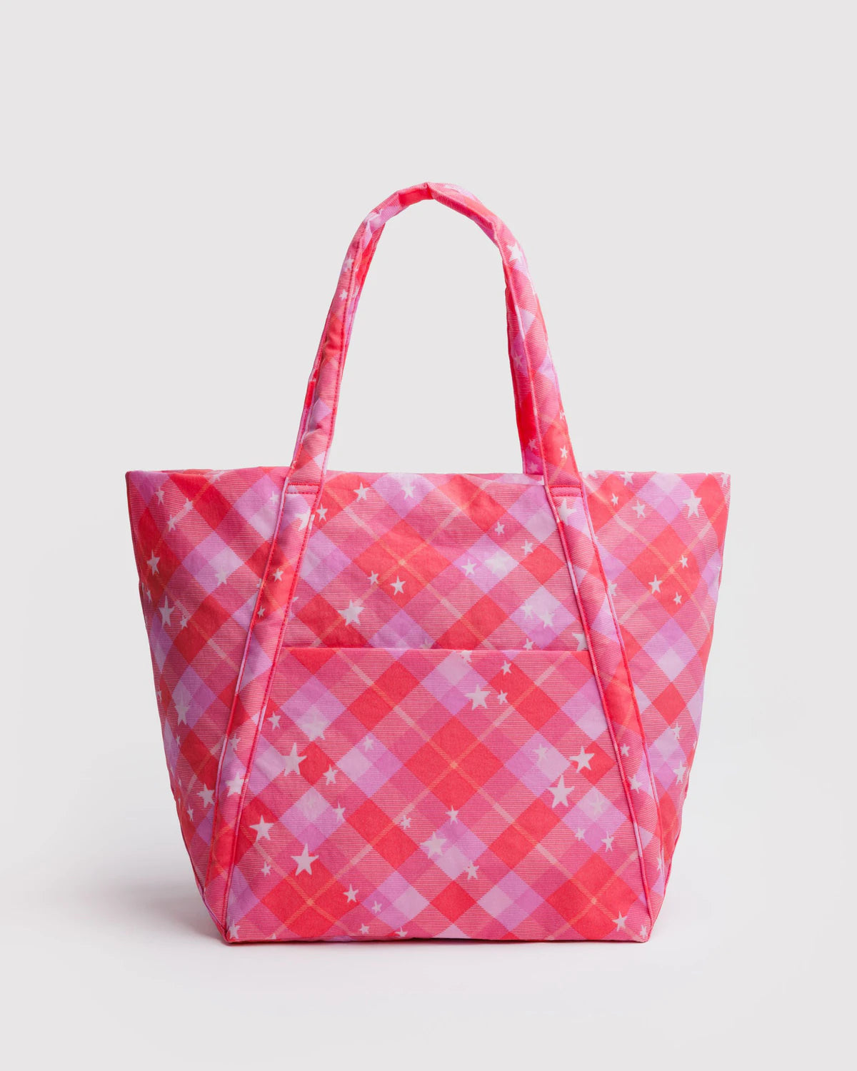 BAGGU - Cloud Bag - Pink Star Plaid