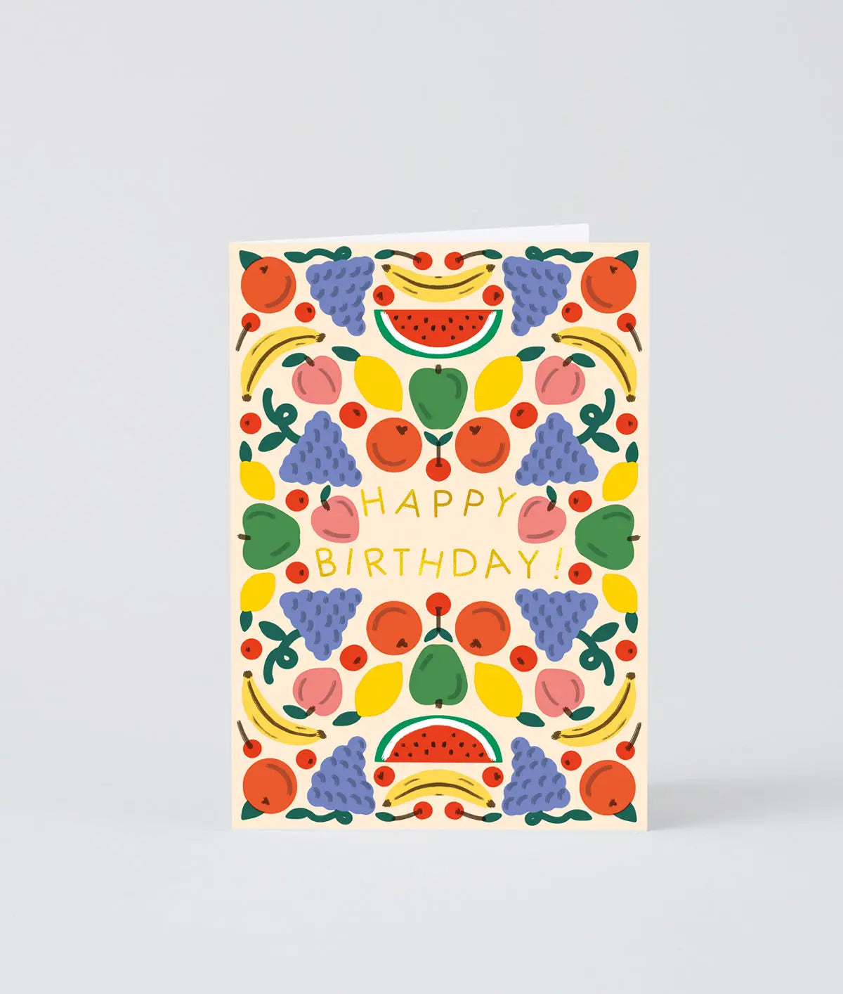 WRAP - 'happy Birthday Fruits' Greetings Card