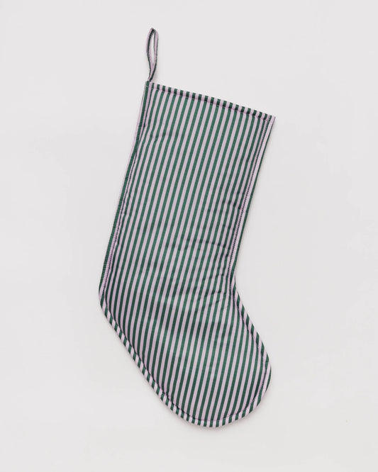 BAGGU Holiday Stocking - Lilac Candy Stripe Christmas Stocking Baggu   