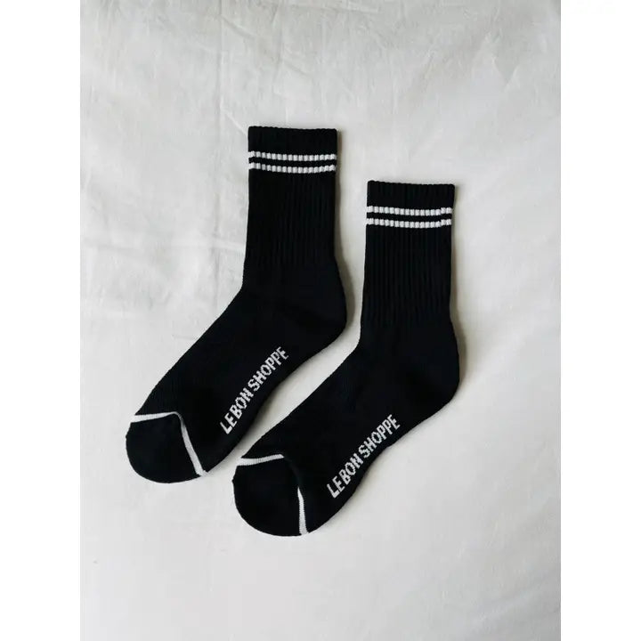 LE BON SHOPPE| Boyfriend Socks Socks Le Bon Shoppe Noir  