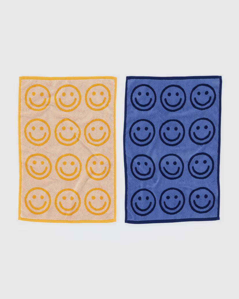 BAGGU - Hand Towel Set of 2 - Happy Blue Marigold