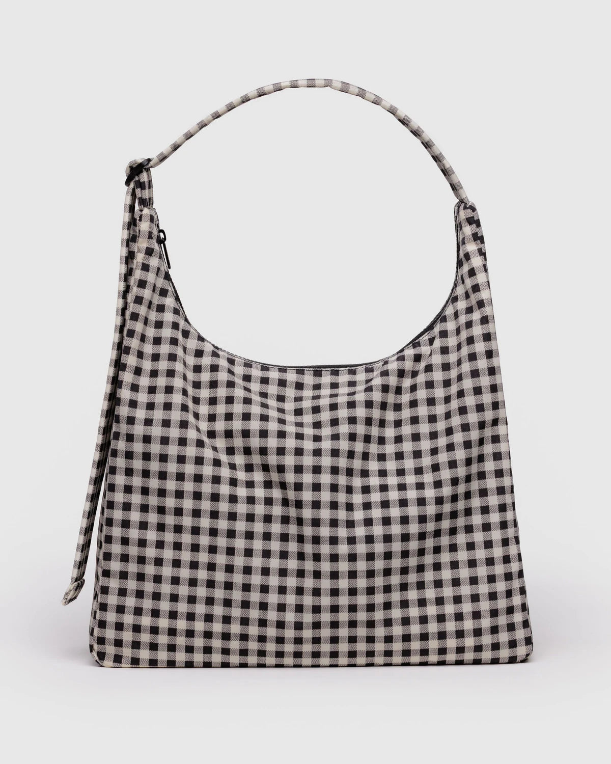 BAGGU - Nylon Shoulder Bag - Black & White Gingham