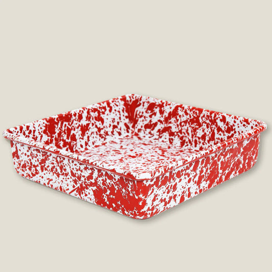 Crow Canyon Home - Splatter Enamelware Square Brownie Pan  Crow Canyon Home   