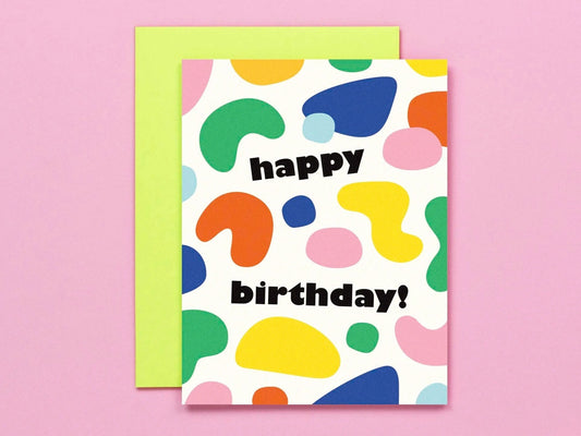 Blobby Birthday Shapes No.1 Card