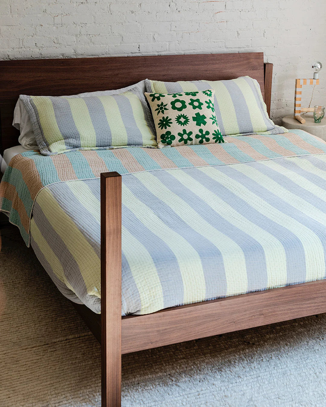 DUSEN DUSEN Coverlet Set | Cool Stripe