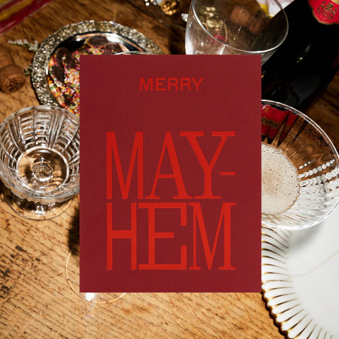 Short Talk Greeting Card | Merry MAYHEM