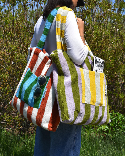 DUSEN DUSEN Terrycloth Tote Bag | Sea Stripe Tote bag Dusen Dusen   