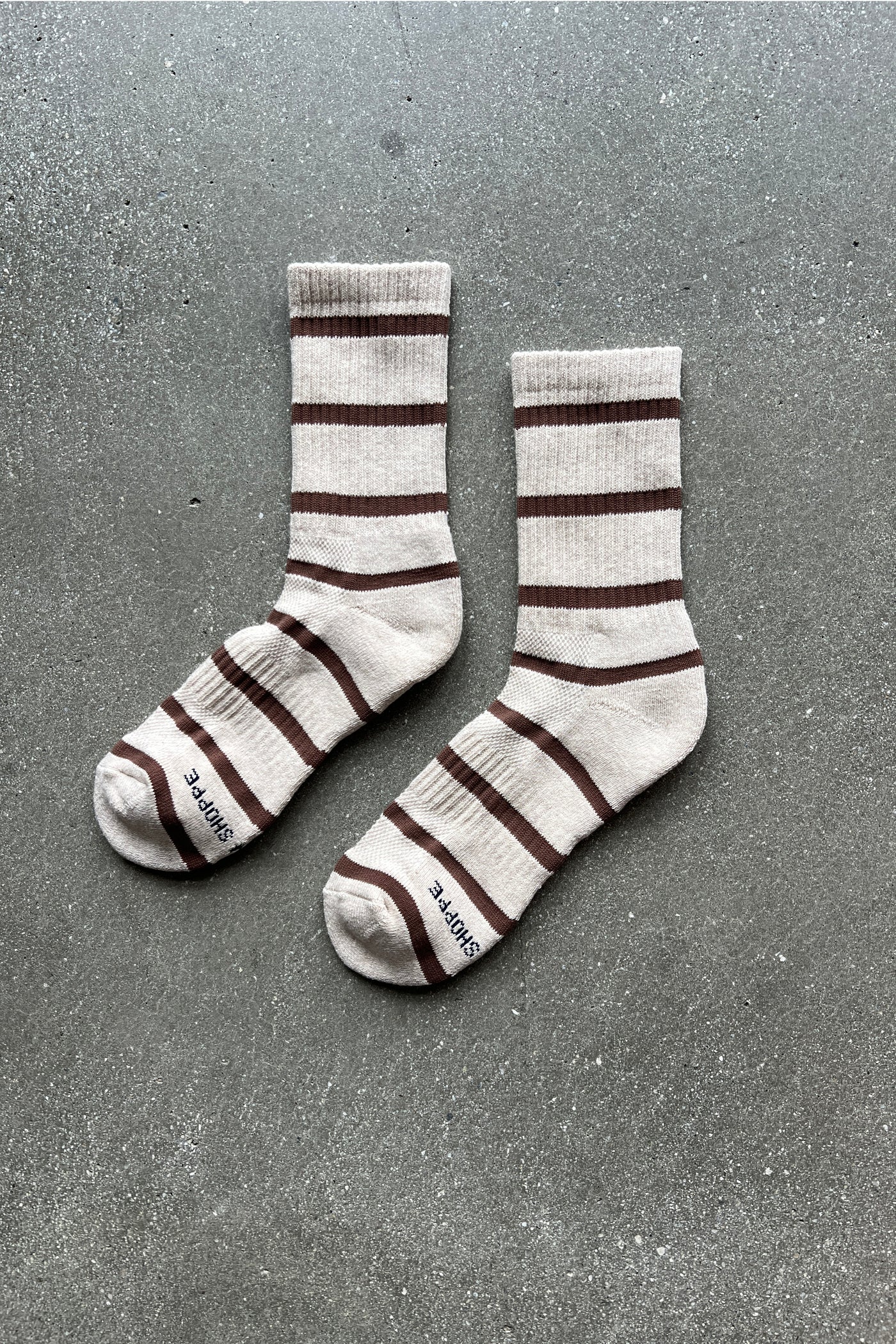 Le Bon Shoppe - Striped Boyfriend Socks - Flax Stripe