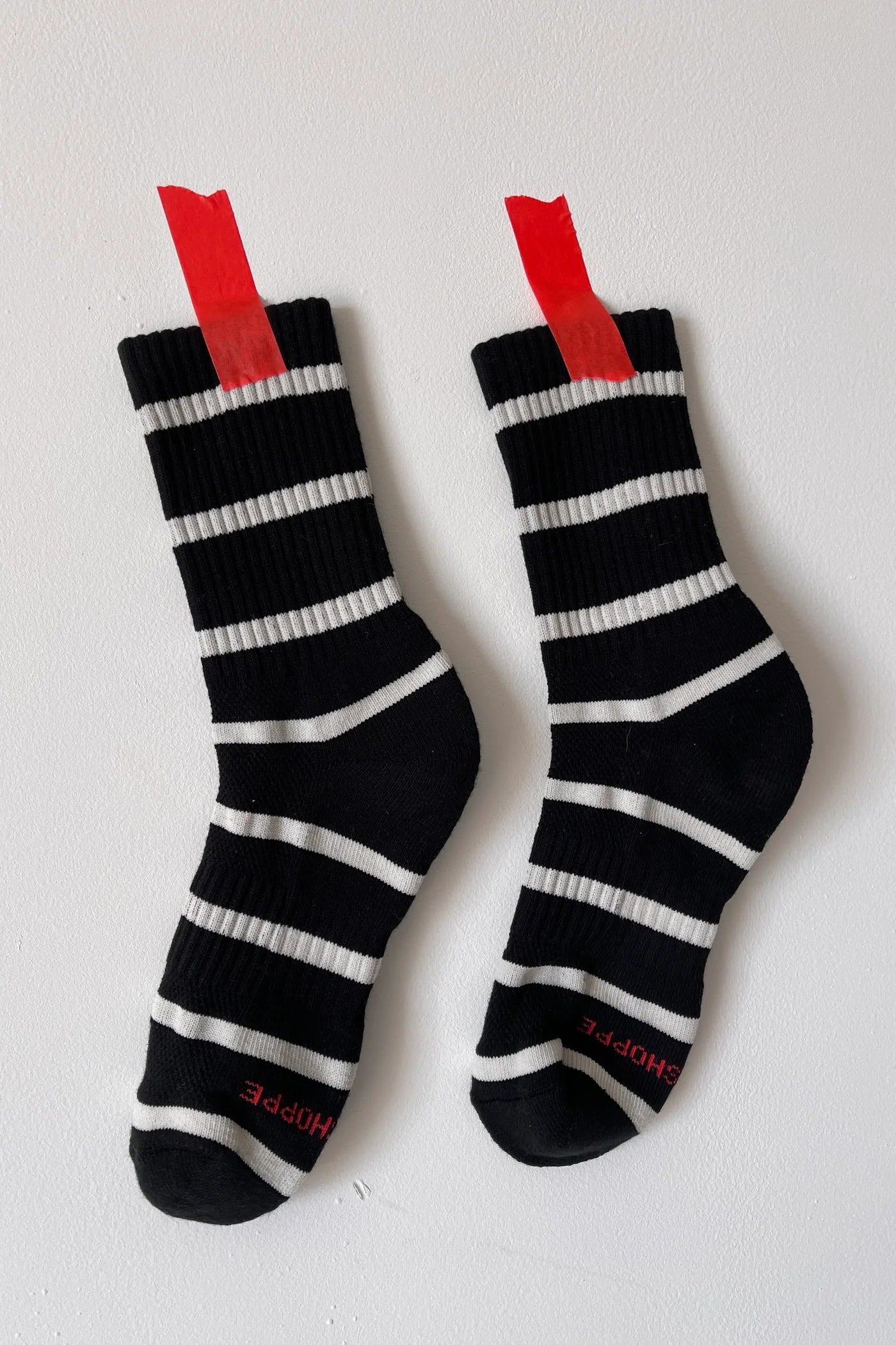 Le Bon Shoppe - Striped Boyfriend Socks - Black Stripe