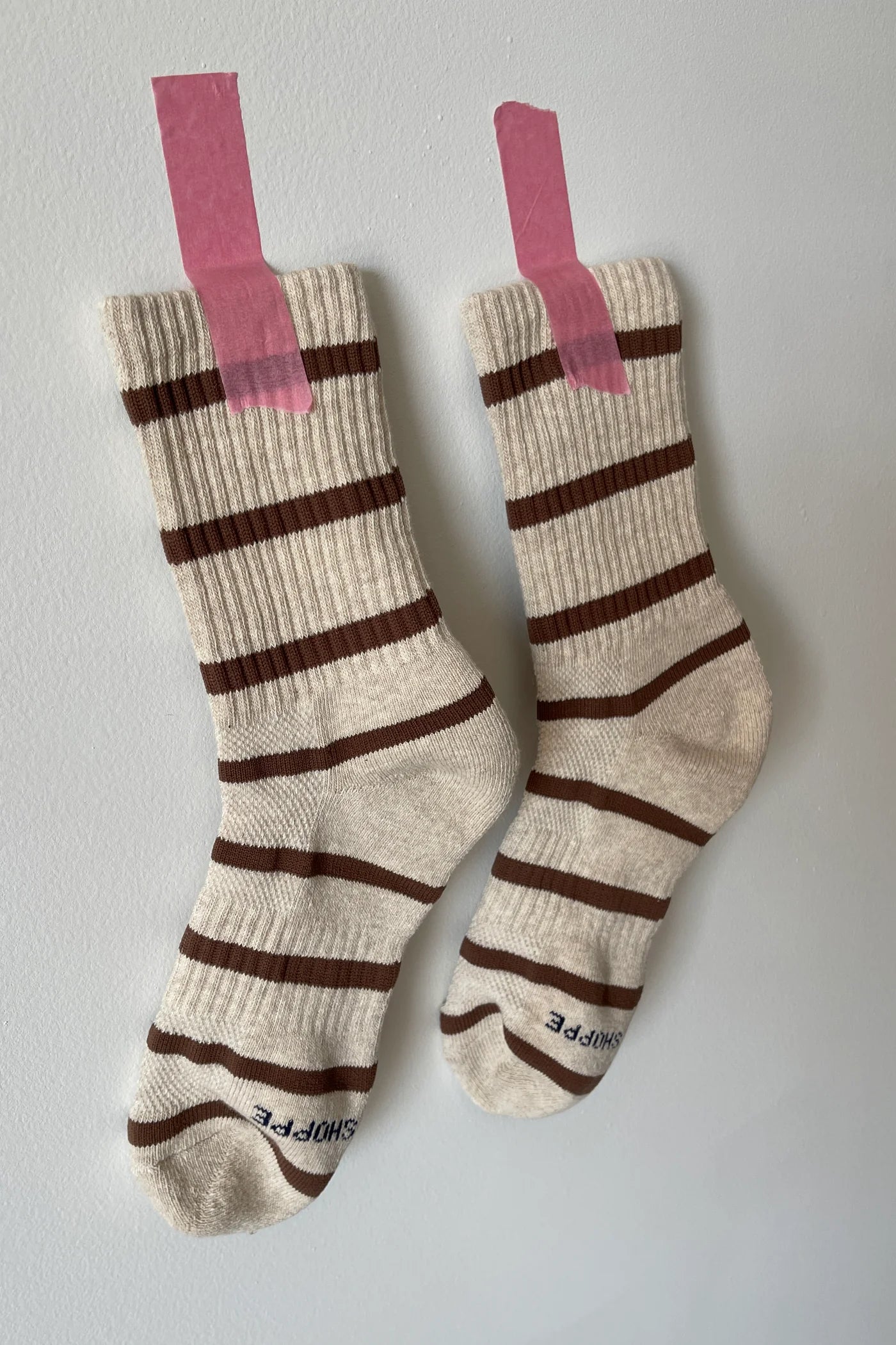 Le Bon Shoppe - Striped Boyfriend Socks - Flax Stripe