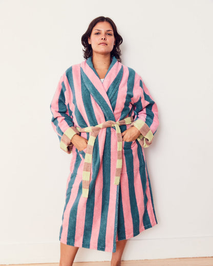 DUSEN DUSEN Martine Stripe Bath Robe