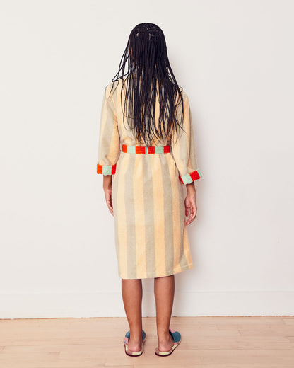 DUSEN DUSEN Mona Stripe Bath Robe