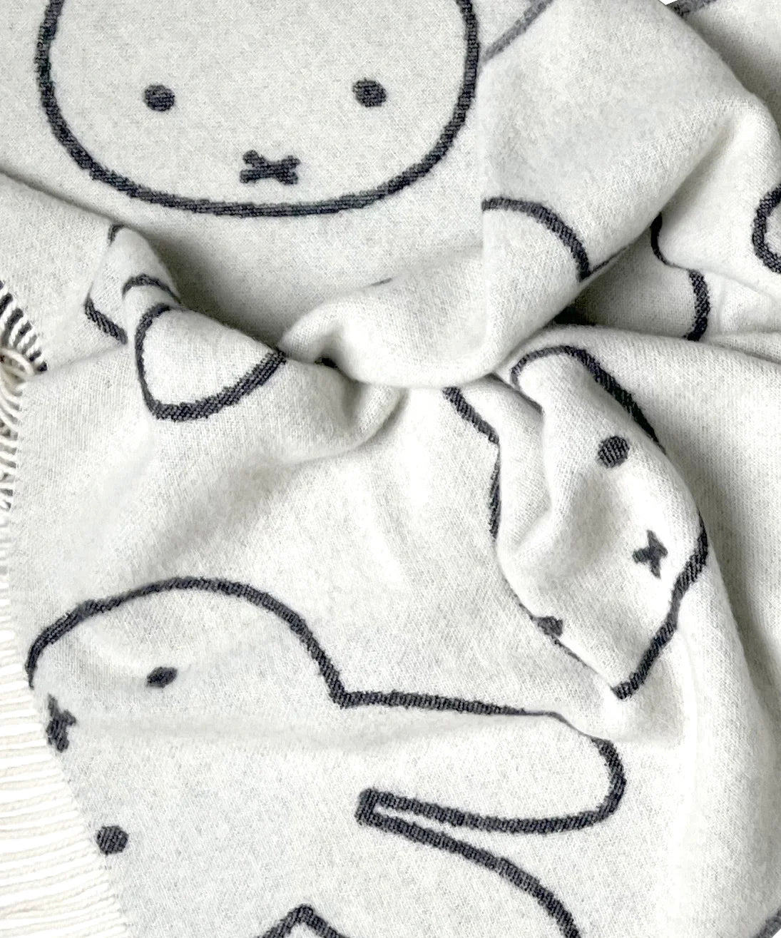 MAISON DEUX - Miffy Blanket White Black