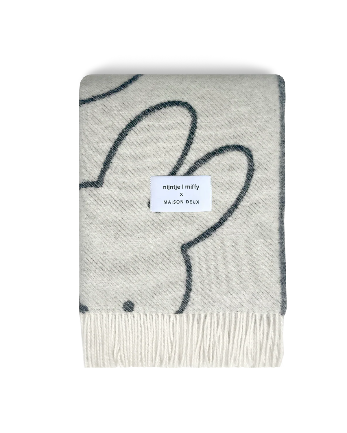 MAISON DEUX - Miffy Blanket White Black