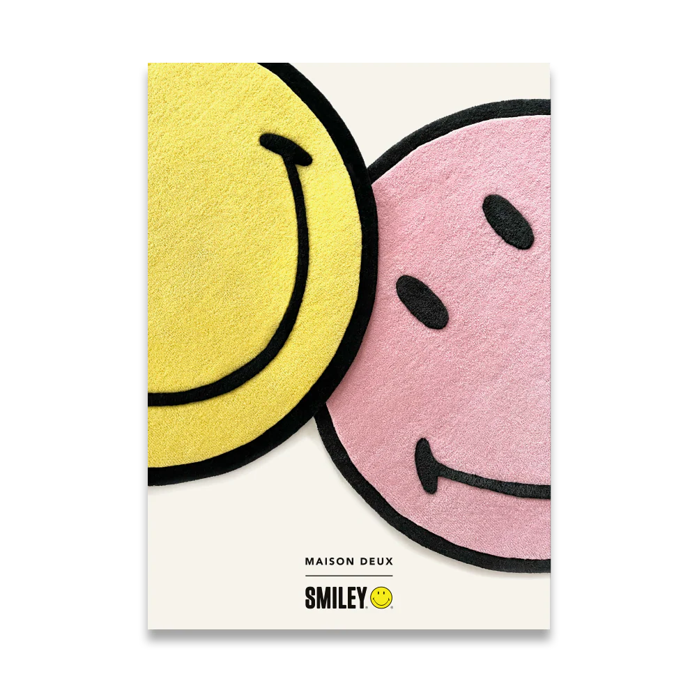 MAISON DEUX - Smiley Wall Rug - Yellow