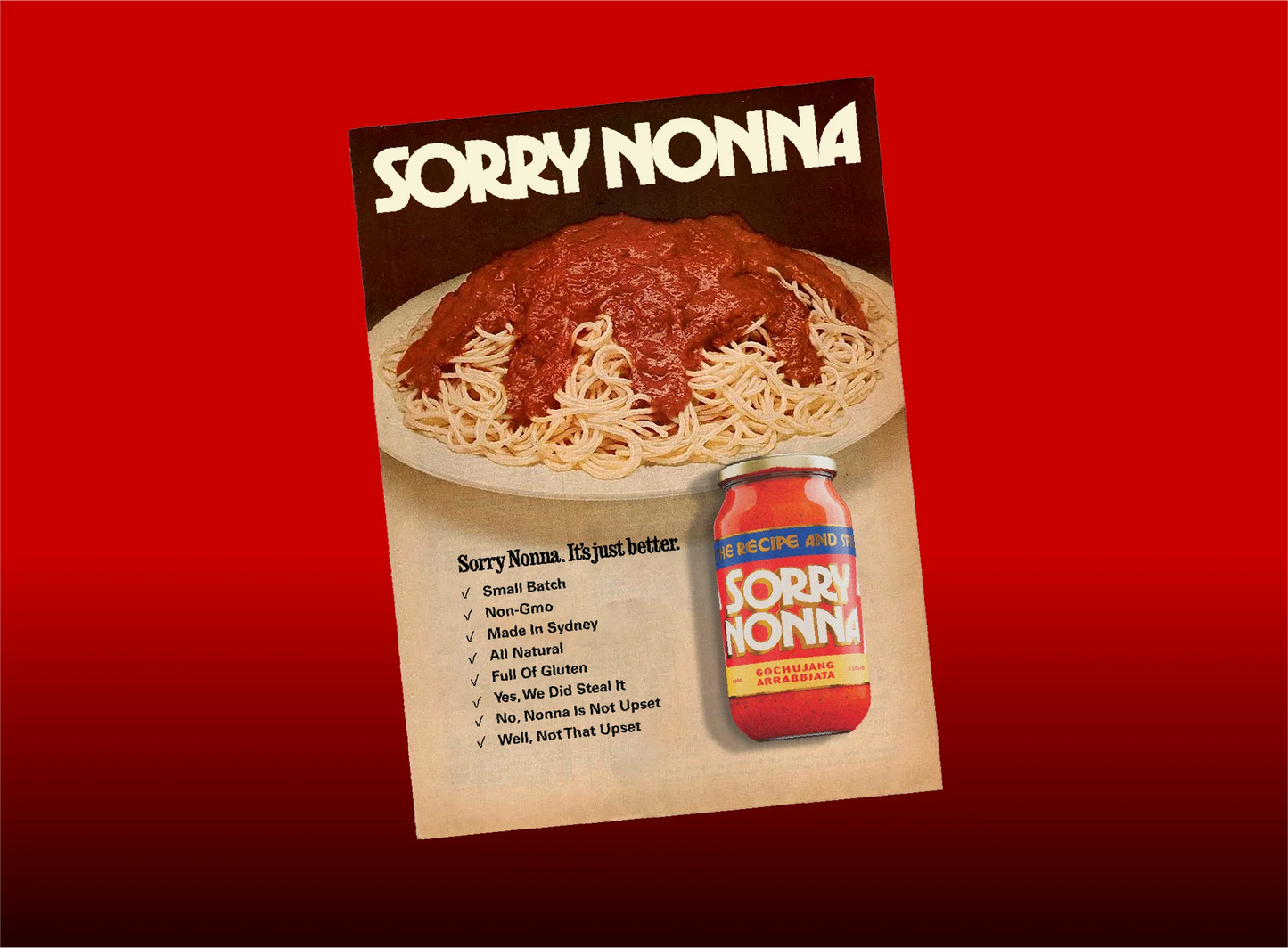 SORRY NONNA - PASTA SAUCE