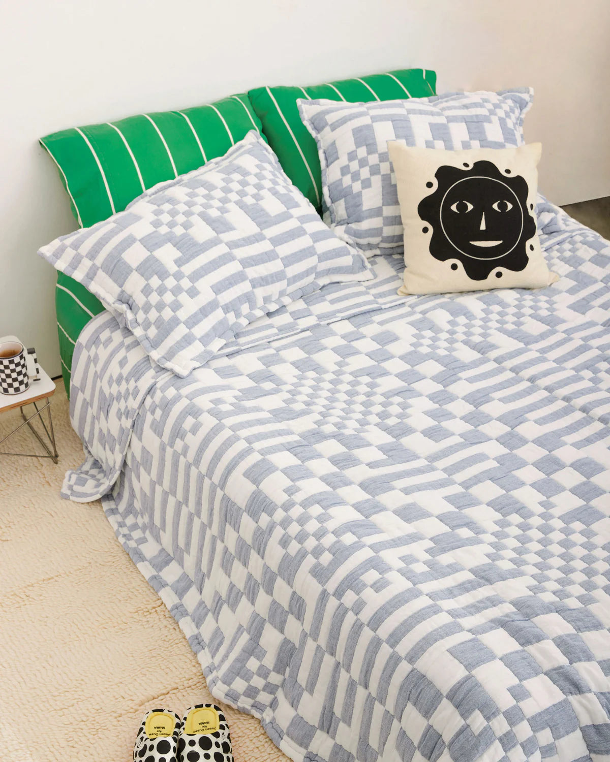 DUSEN DUSEN Coverlet Set | Navy Check