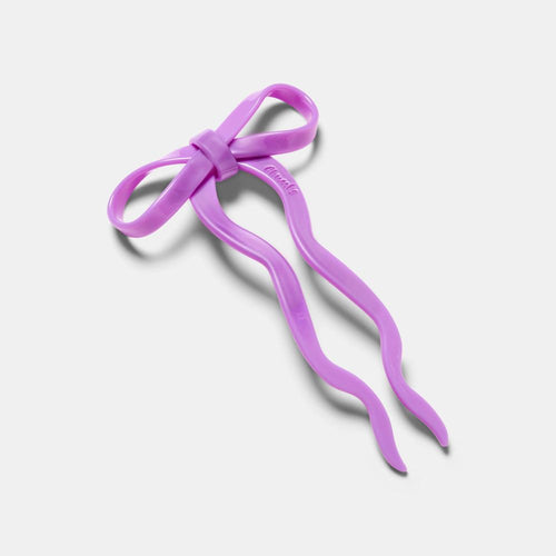 CHUNKS Large Bow Hairpin in Orchid