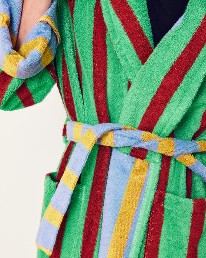 DUSEN DUSEN Nicolas Stripe Bath Robe