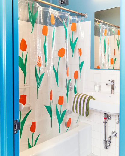 DUSEN DUSEN Shower Curtain | Red Tulip  Preston Apothecary   