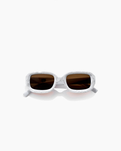 SZADE Soho Sunglasses - Ivory Marble/ Sepia sunglasses SZADE   