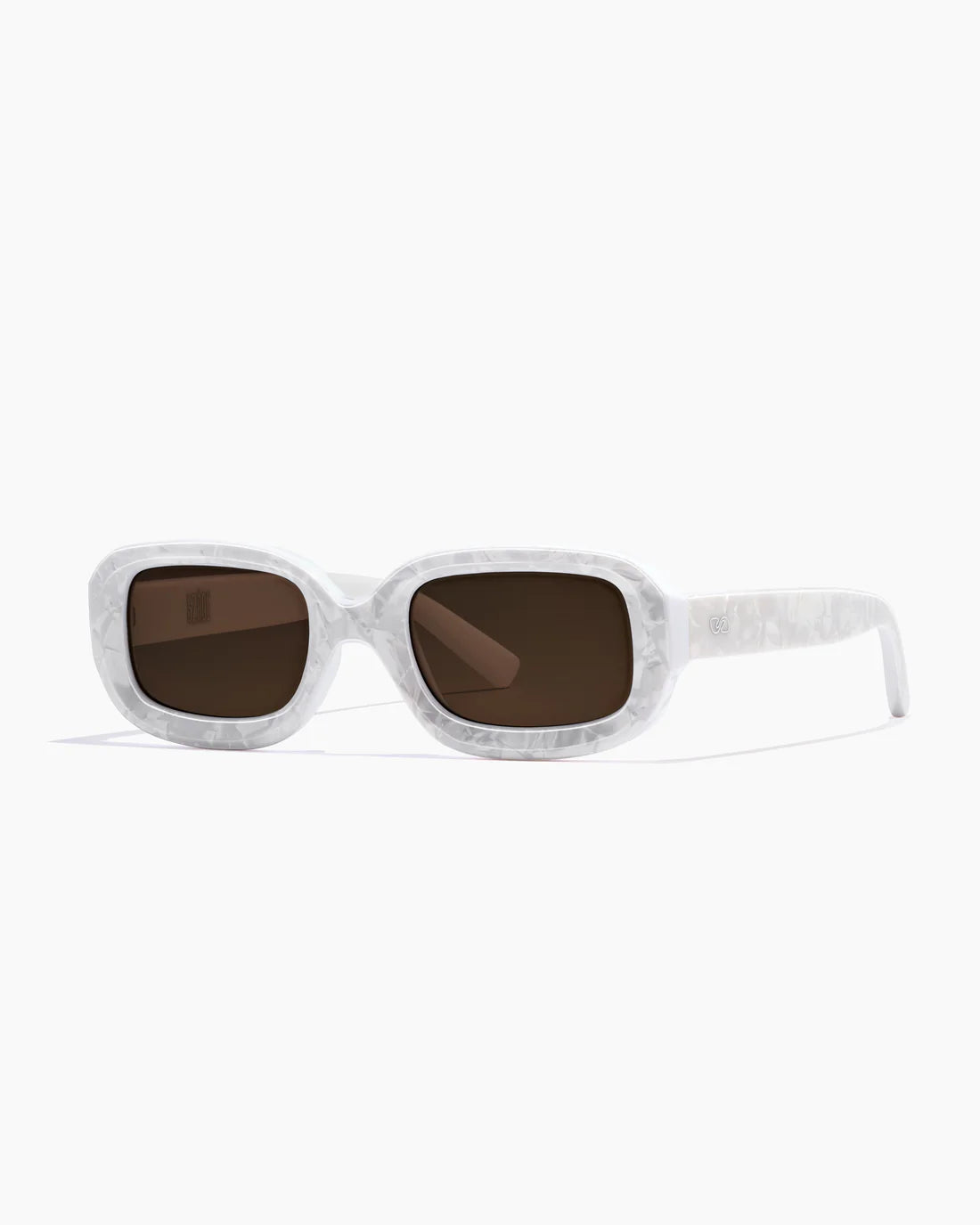 SZADE Soho Sunglasses - Ivory Marble/ Sepia