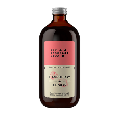 SIX BARREL SODA | Raspberry & Lemonade Soda SIX BARREL SODA   