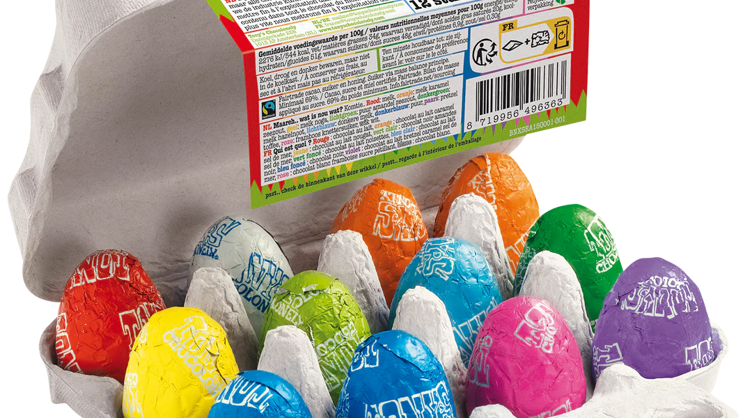 TONY'S CHOCOLONELY - Easter Egg Carton - 12 assorted eggs