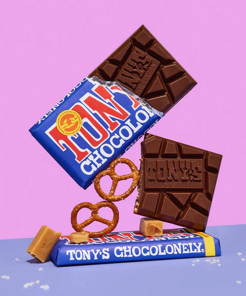 Tony's Chocolonely Dark Milk Pretzel Toffee 42% chocolate TONY'S CHOCOLONELY   