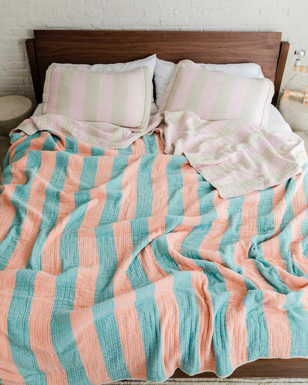 DUSEN DUSEN Coverlet Set | Warm Stripe