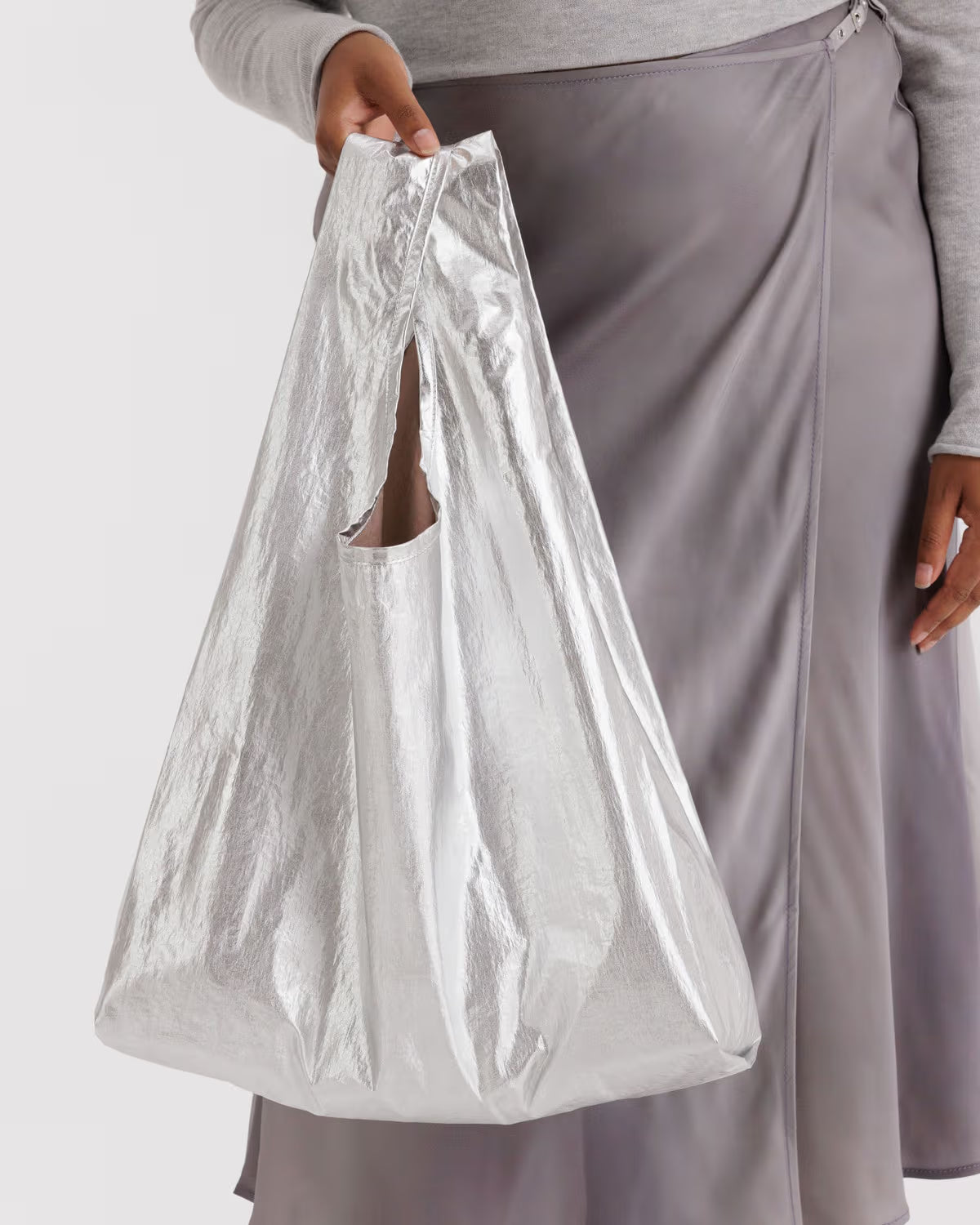 BAGGU - Standard Bag - Chrome Metallic