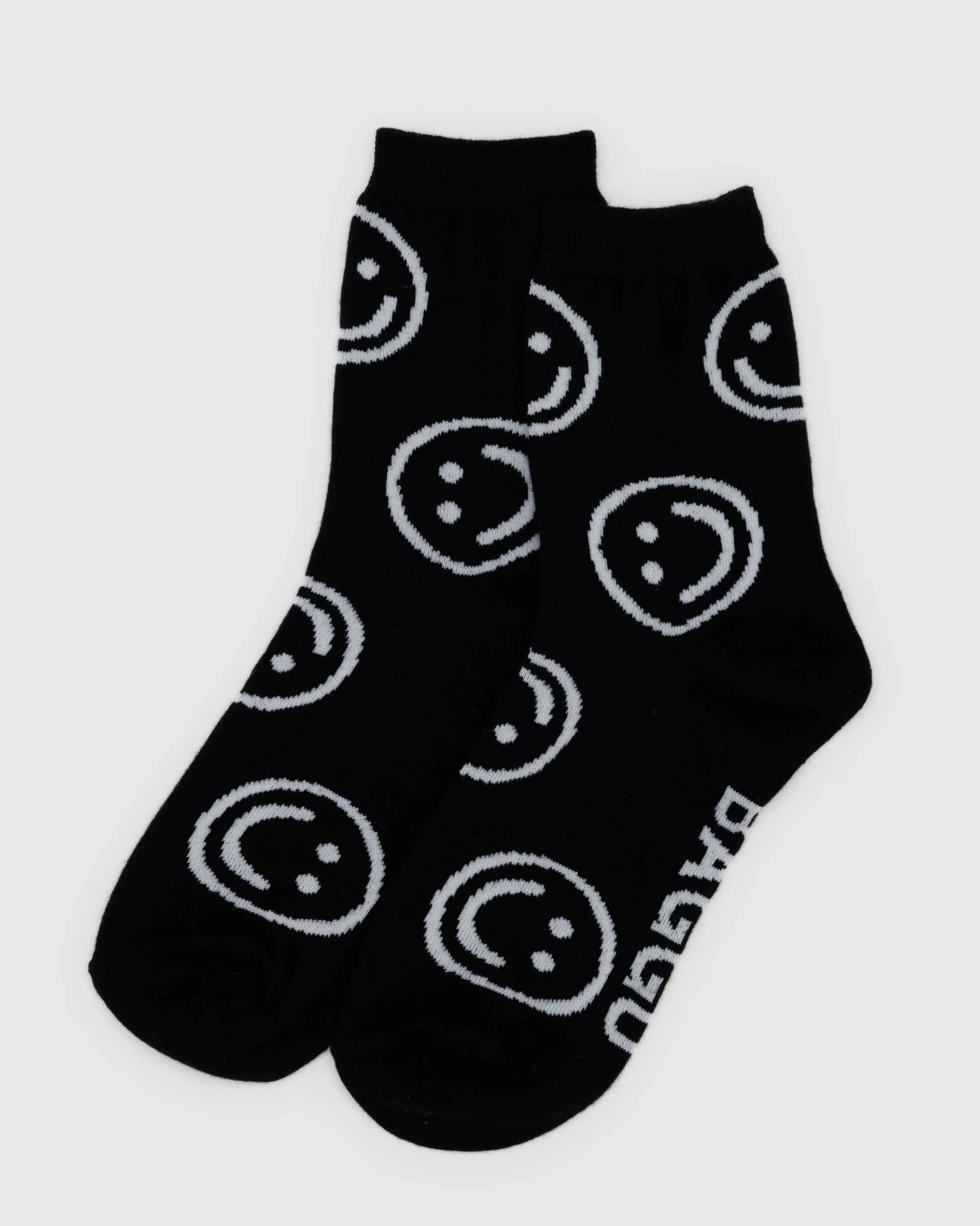 BAGGU Crew Sock - Black Happy Socks Baggu   