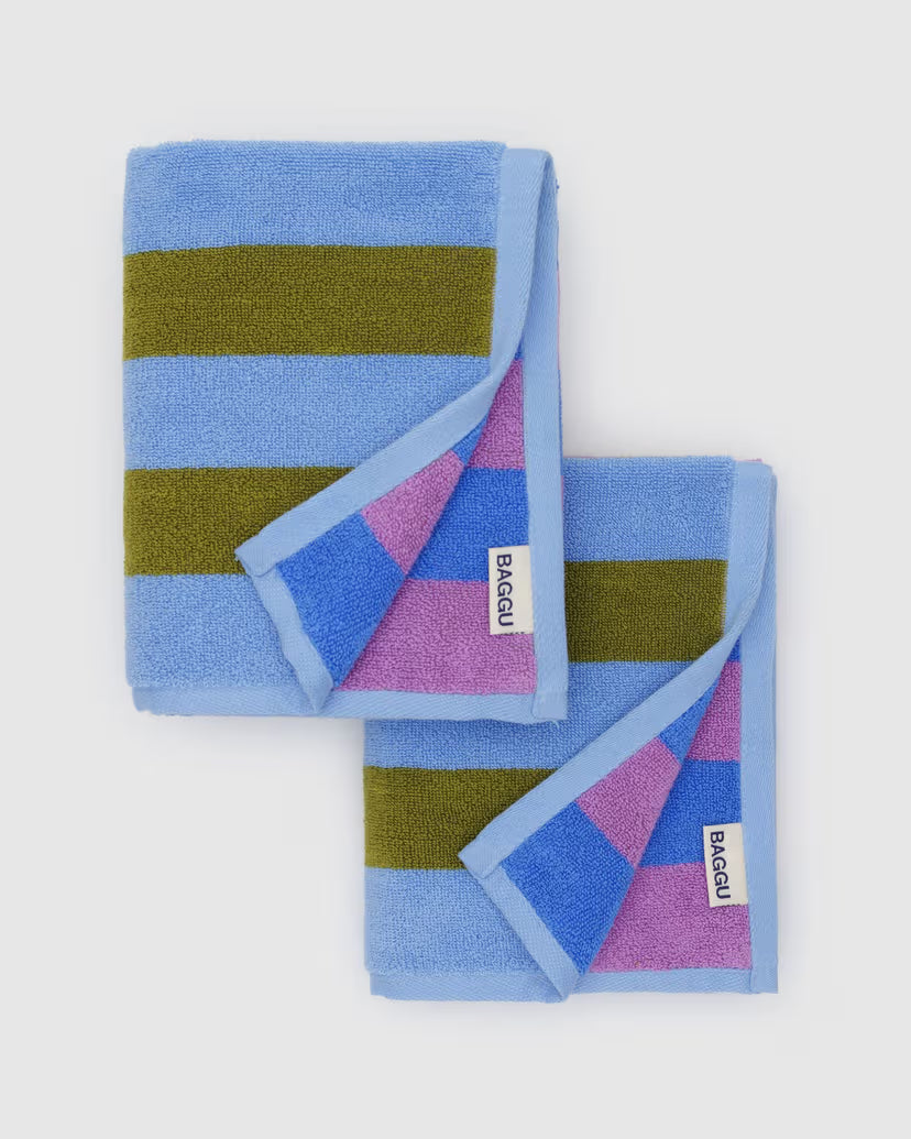 BAGGU - Hand Towel Set of 2 - Cabana Stripe Mix