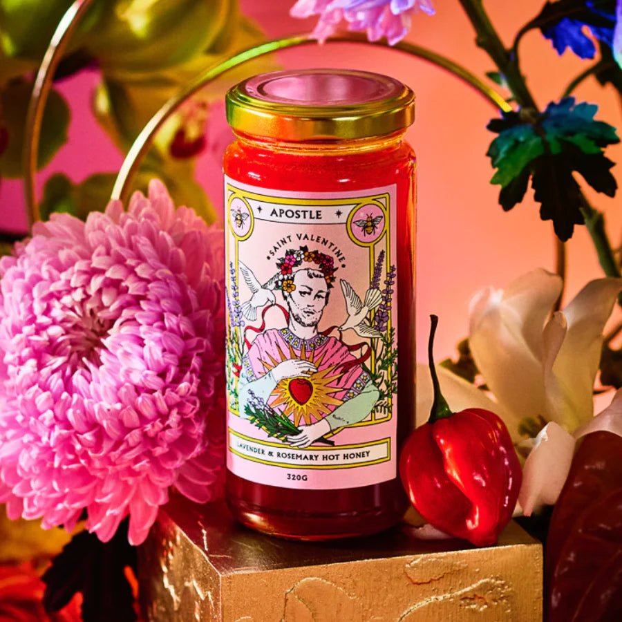 APOSTLE HOT SAUCE Saint Valentine Lavender & Rosemary Hot Honey - Preston Apothecary