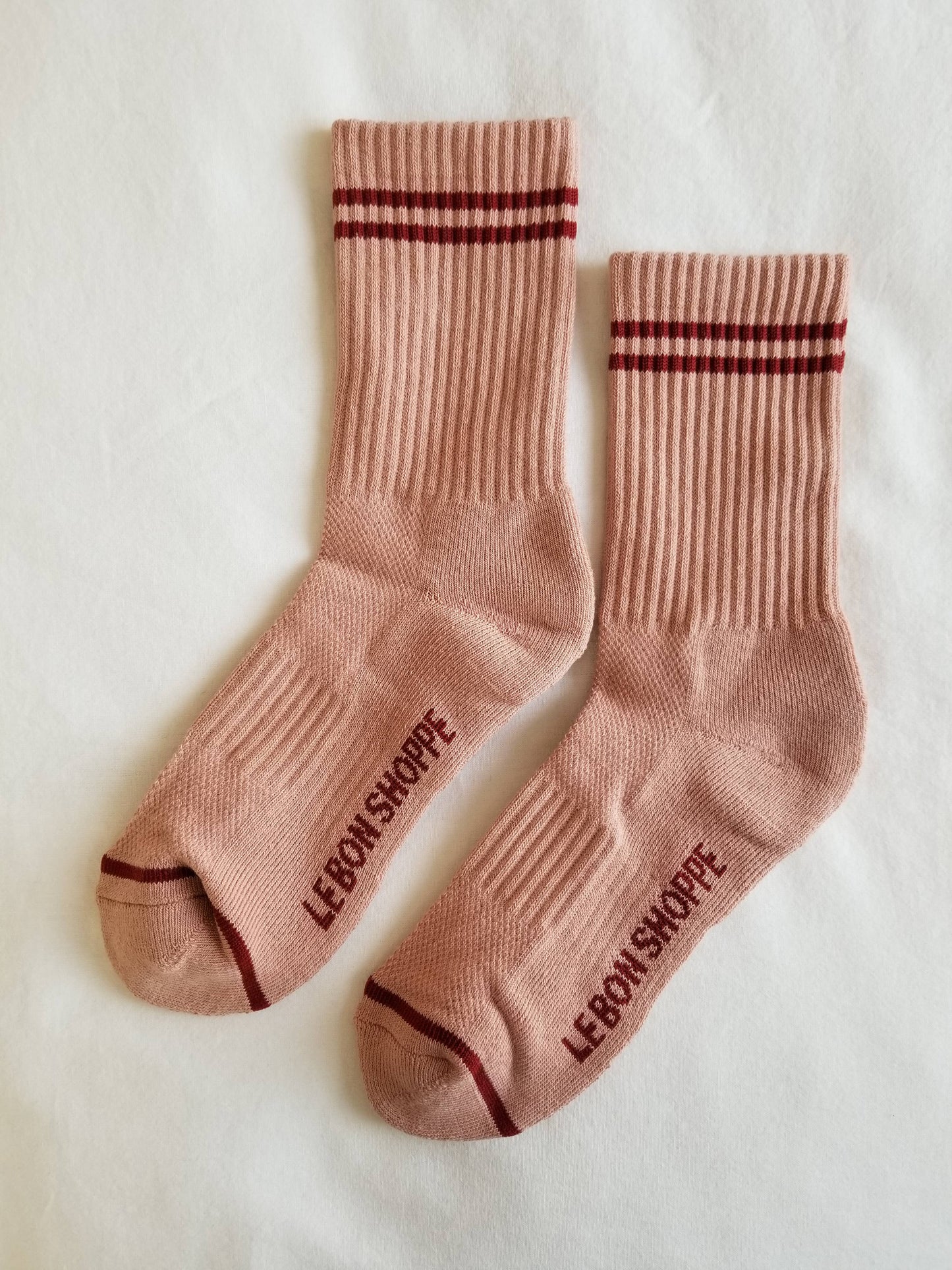 Le Bon Shoppe - Boyfriend Socks Socks Le Bon Shoppe Vintage Pink  