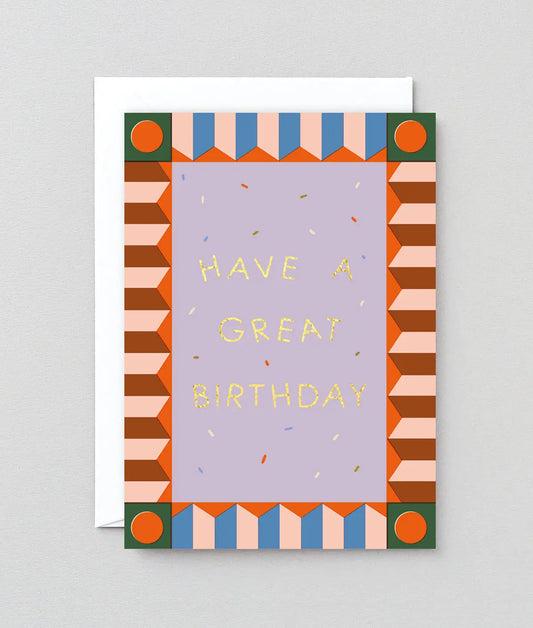 WRAP - Have A Great Birthday card Greeting & Note Cards Wrap   