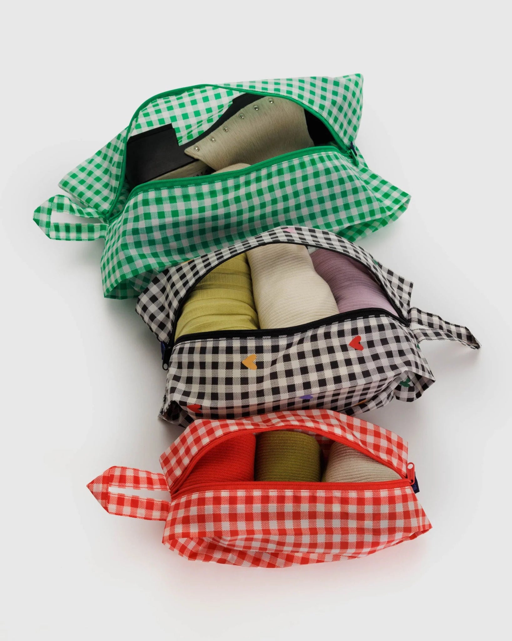 BAGGU 3D Zip Set | Gingham