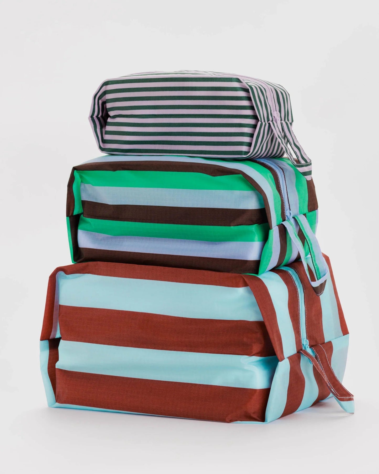 BAGGU 3D Zip Set | Vacation Stripe Mix organizing Baggu   