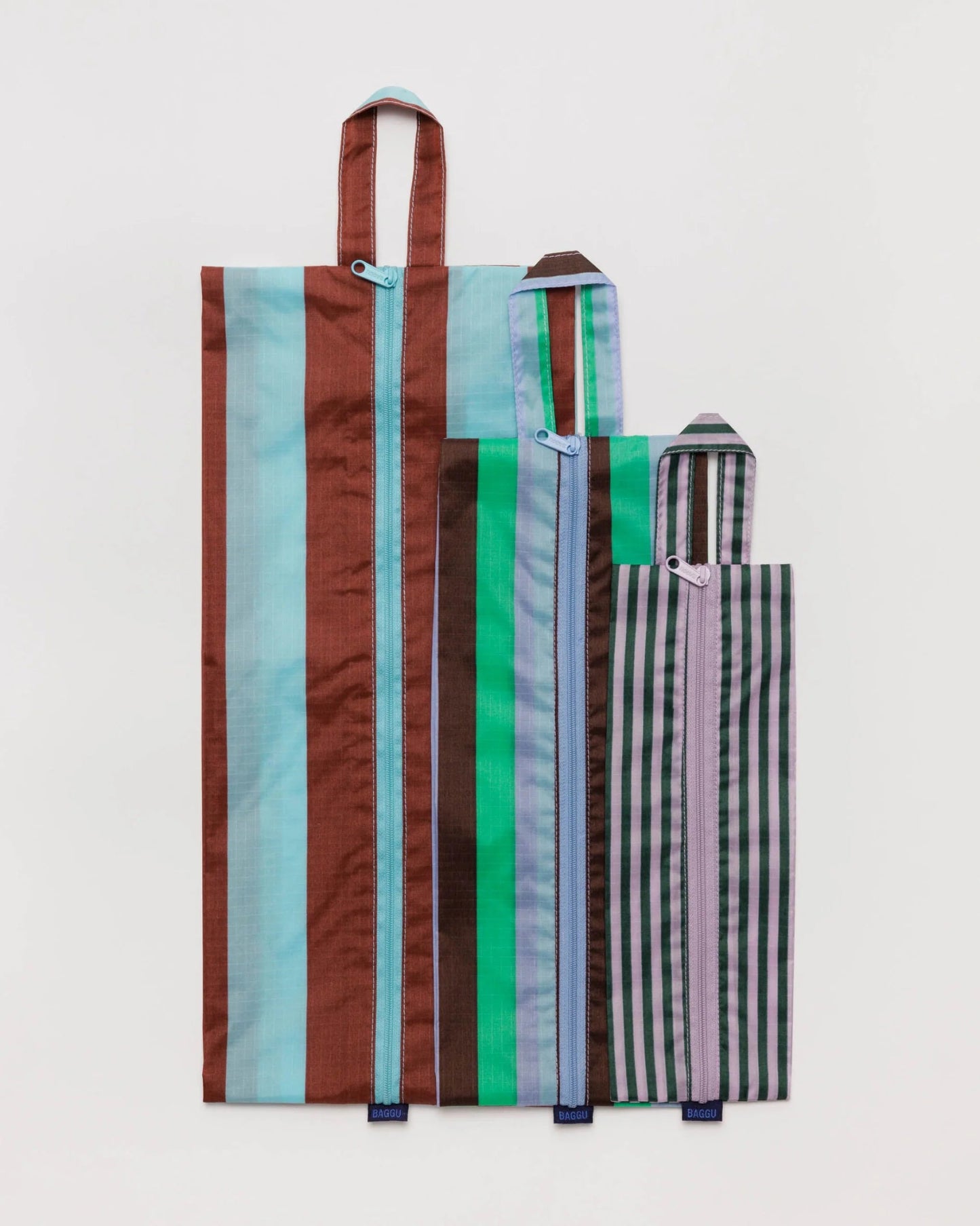 BAGGU 3D Zip Set | Vacation Stripe Mix organizing Baggu   