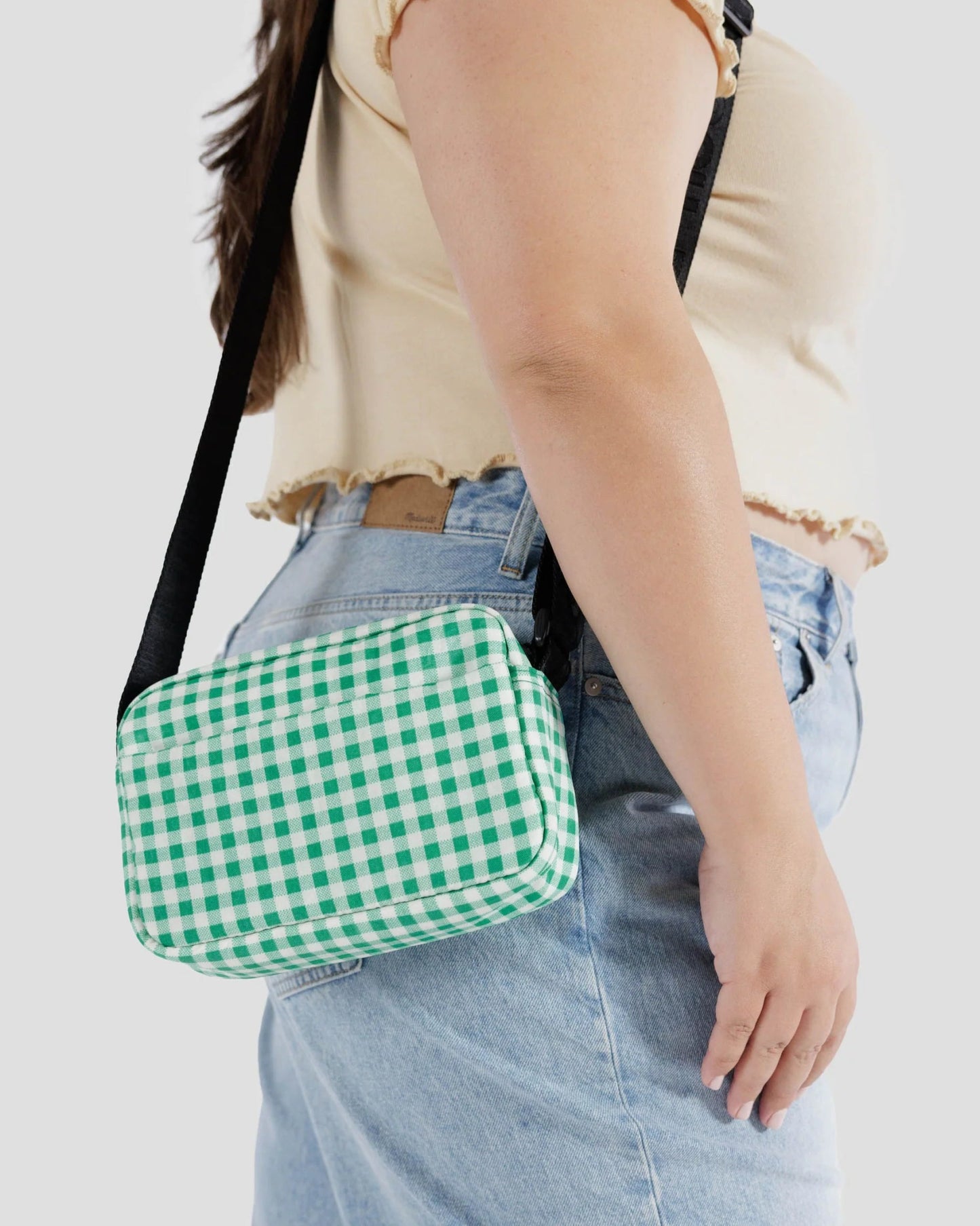 BAGGU Camera Crossbody - Green Gingham camera bag Baggu   