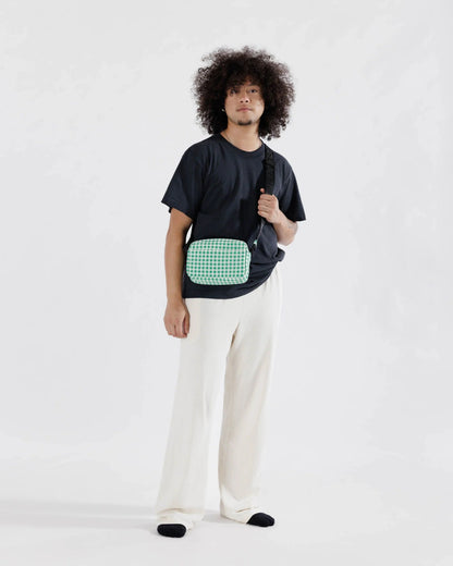 BAGGU Camera Crossbody - Green Gingham camera bag Baggu   