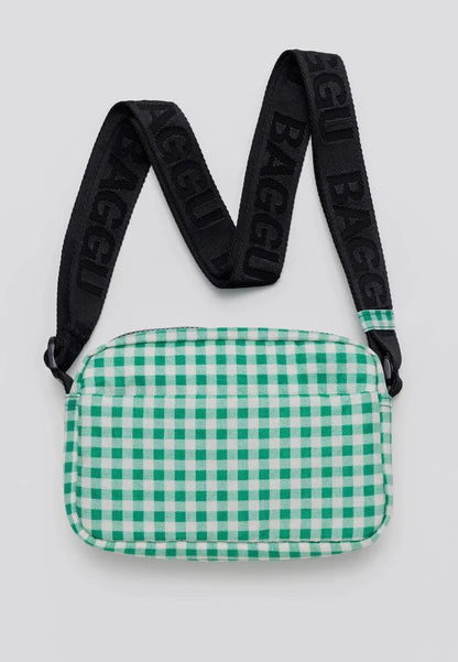 BAGGU Camera Crossbody - Green Gingham camera bag Baggu   