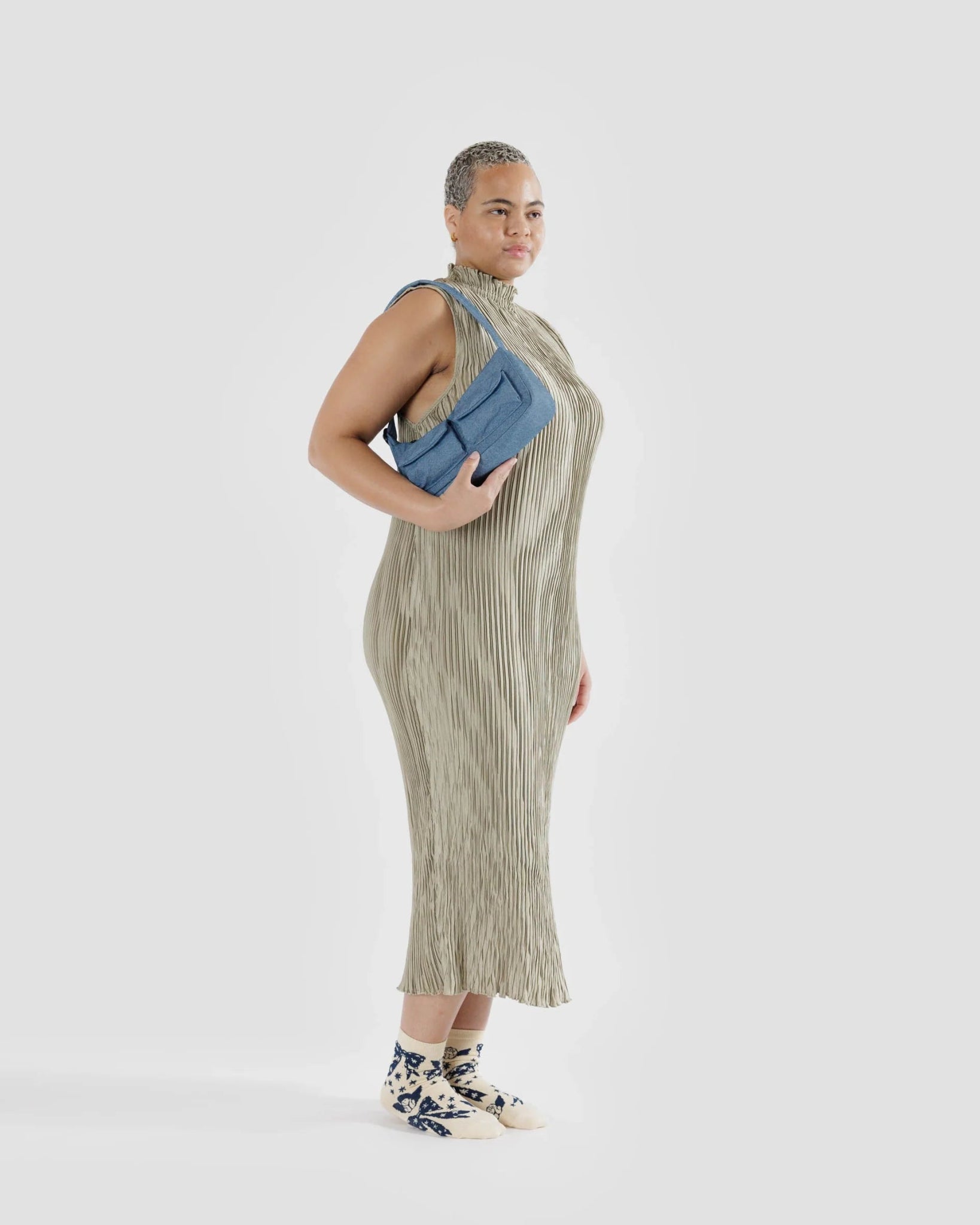 BAGGU Cargo Shoulder Bag - Digital Denim