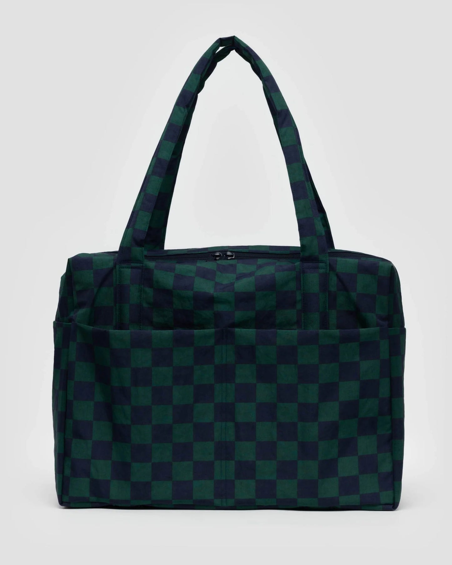 BAGGU | Cloud Carry On Navy Green Check Bag Baggu   