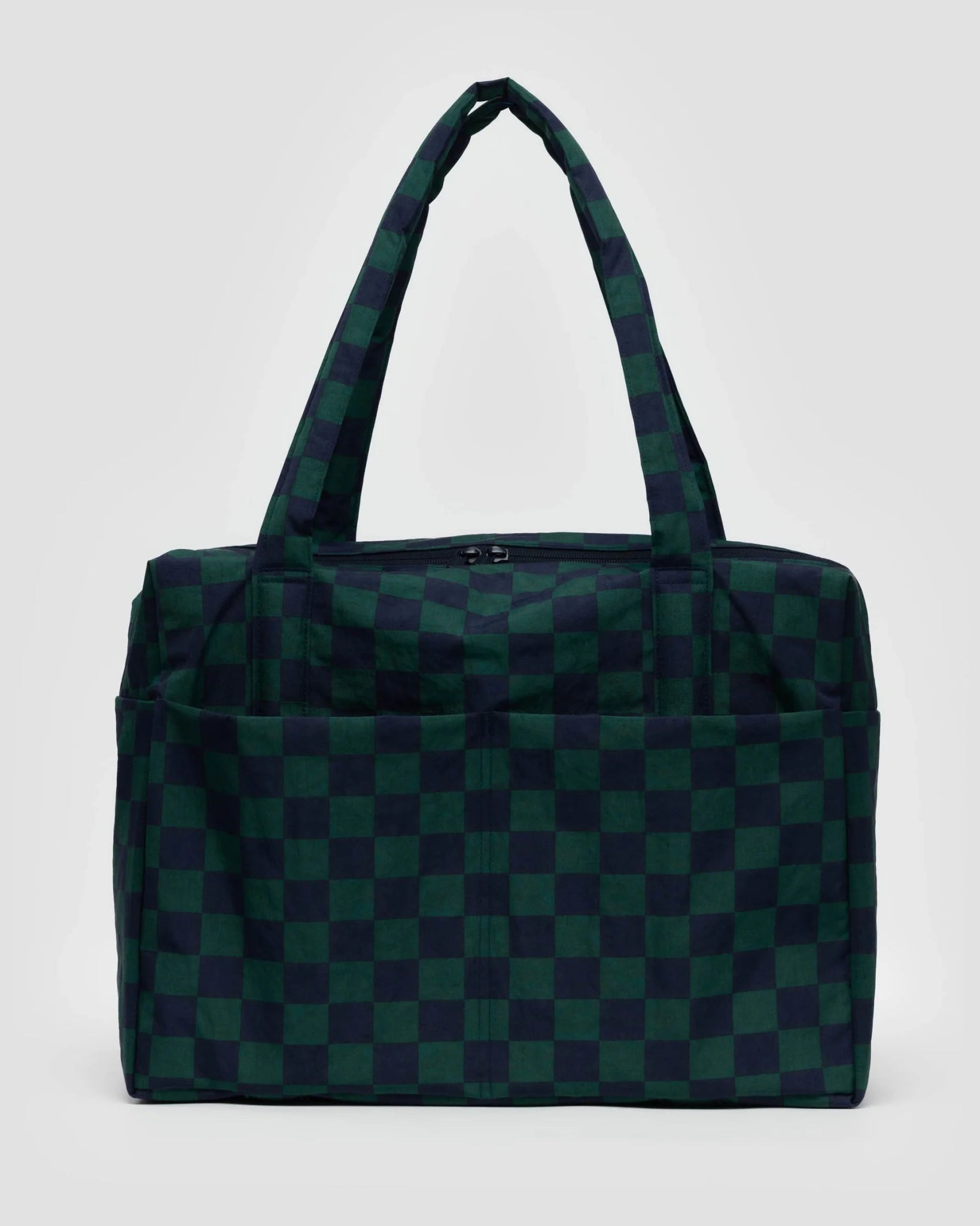 BAGGU | Cloud Carry On Navy Green Check