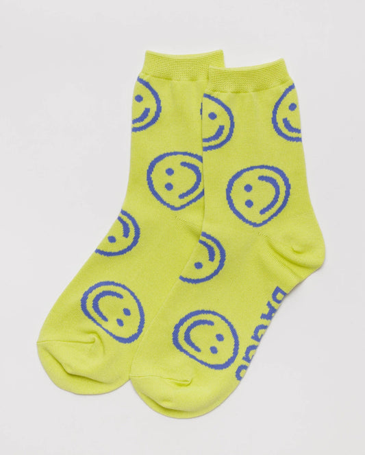 BAGGU Crew Sock - Citron Happy - Preston Apothecary