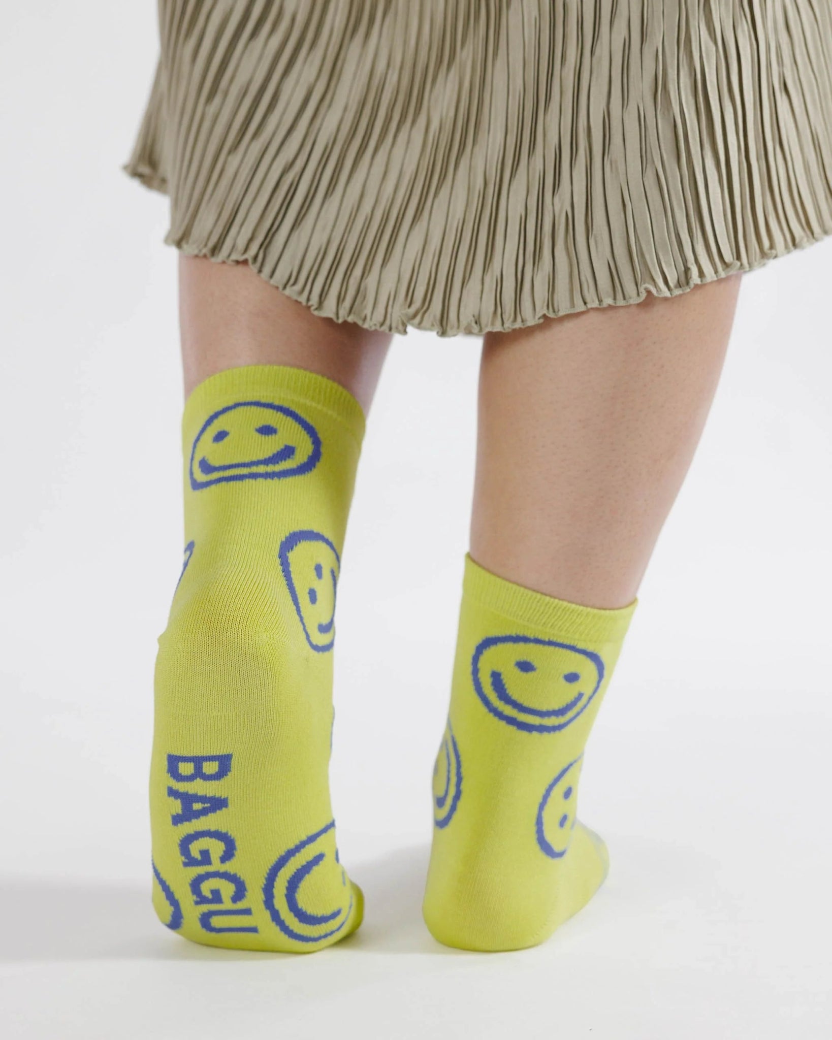 BAGGU Crew Sock - Citron Happy